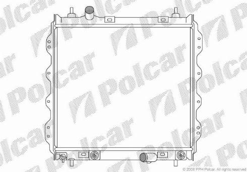 Polcar 245008-1 - Радиатор, охлаждение двигателя avtokuzovplus.com.ua