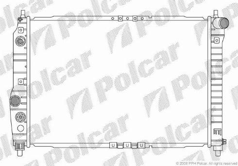 Polcar 2500082K - Радіатор, охолодження двигуна autocars.com.ua