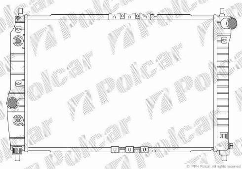 Polcar 250008-2 - Радіатор, охолодження двигуна autocars.com.ua