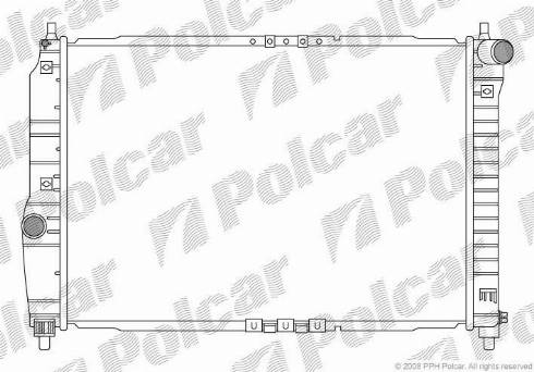 Polcar 2500083X - Радіатор, охолодження двигуна autocars.com.ua