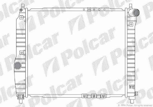 Polcar 250008-X - Радіатор, охолодження двигуна autocars.com.ua