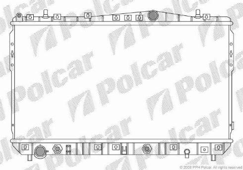 Polcar 2505082K - Радіатор, охолодження двигуна autocars.com.ua