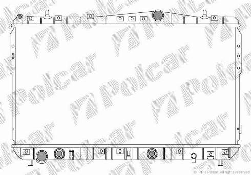 Polcar 250508-2 - Радіатор, охолодження двигуна autocars.com.ua