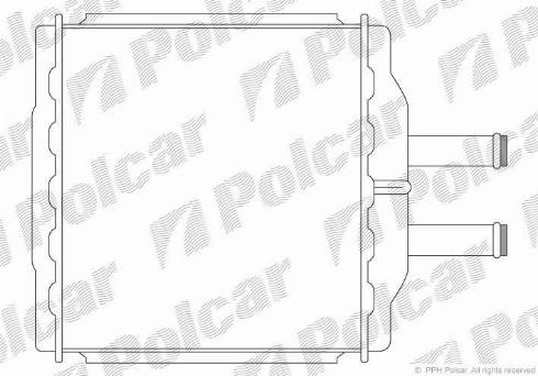 Polcar 2505N8-1 - Теплообмінник, опалення салону autocars.com.ua