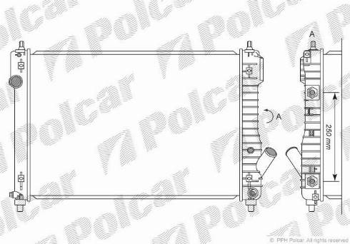 Polcar 251508-3 - Радіатор, охолодження двигуна autocars.com.ua