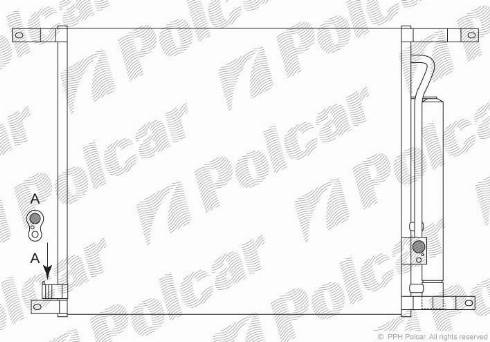 Polcar 2515K8C1 - Конденсатор, кондиціонер autocars.com.ua