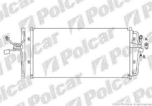 Polcar 2530K8B4 - Конденсатор, кондиціонер autocars.com.ua