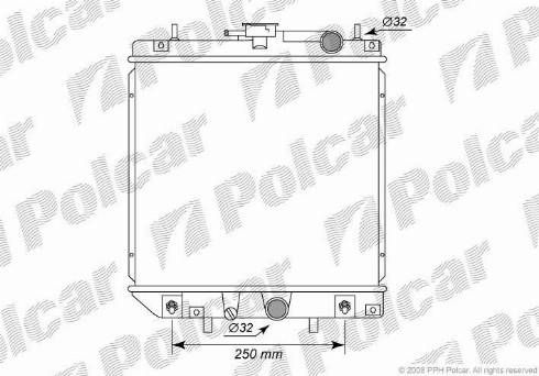 Polcar 260208-3 - Радиатор, охлаждение двигателя autodnr.net