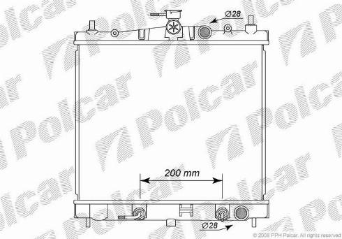 Polcar 2707082K - Радиатор, охлаждение двигателя avtokuzovplus.com.ua