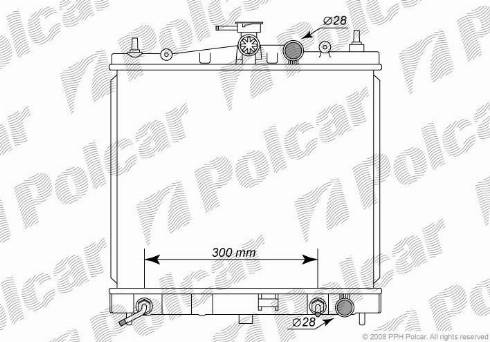 Polcar 2707083K - Радиатор, охлаждение двигателя avtokuzovplus.com.ua