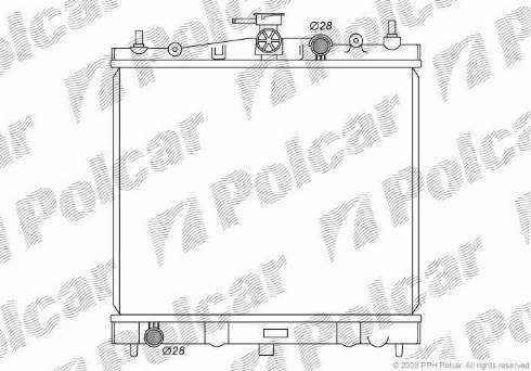 Polcar 2707084K - Радиатор, охлаждение двигателя avtokuzovplus.com.ua