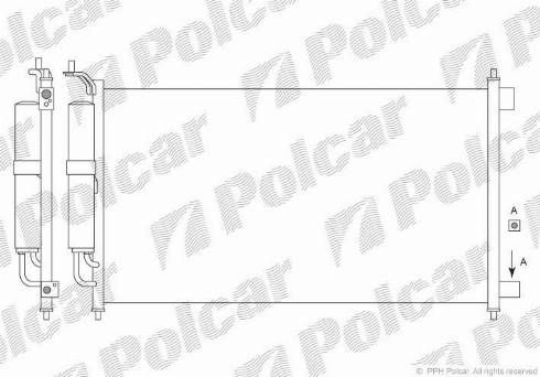 Polcar 2707K81K - Конденсатор кондиционера avtokuzovplus.com.ua