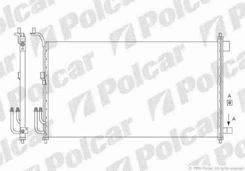 Polcar 2707K8C1 - Конденсатор, кондиціонер autocars.com.ua