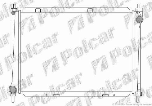 Polcar 2711082K - Радіатор, охолодження двигуна autocars.com.ua