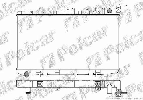 Polcar 2728081K - Радіатор, охолодження двигуна autocars.com.ua