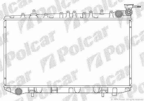 Polcar 272808-1 - Радіатор, охолодження двигуна autocars.com.ua