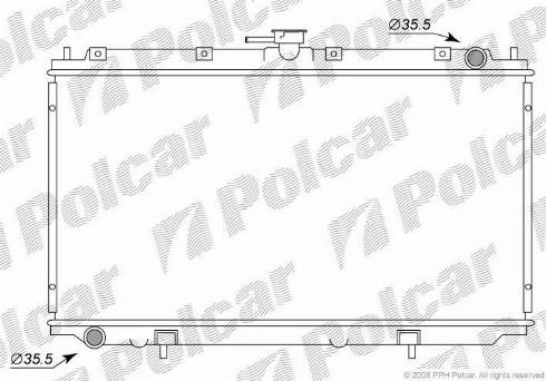 Polcar 2732081K - Радіатор, охолодження двигуна autocars.com.ua