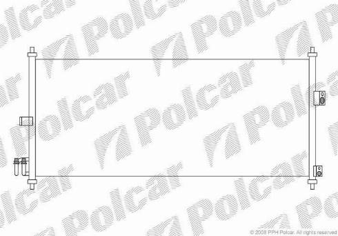 Polcar 2733K8C1 - Конденсатор, кондиціонер autocars.com.ua