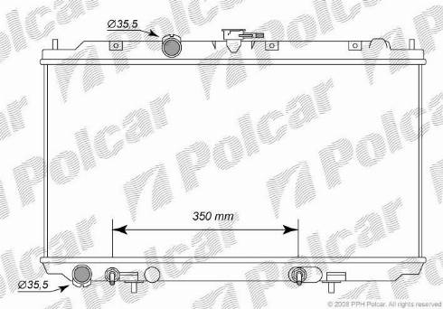 Polcar 2734081K - Радіатор, охолодження двигуна autocars.com.ua