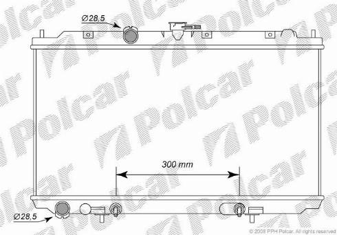 Polcar 2734082K - Радіатор, охолодження двигуна autocars.com.ua