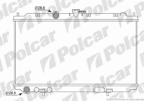 Polcar 2734084K - Радіатор, охолодження двигуна autocars.com.ua