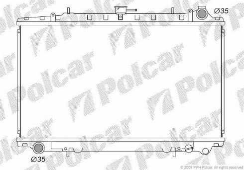 Polcar 2735082K - Радіатор, охолодження двигуна autocars.com.ua