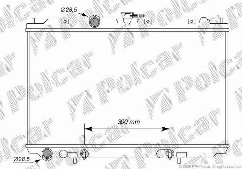 Polcar 2756083K - Радиатор, охлаждение двигателя autodnr.net