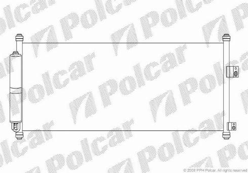 Polcar 2758K8C1 - Конденсатор кондиционера avtokuzovplus.com.ua