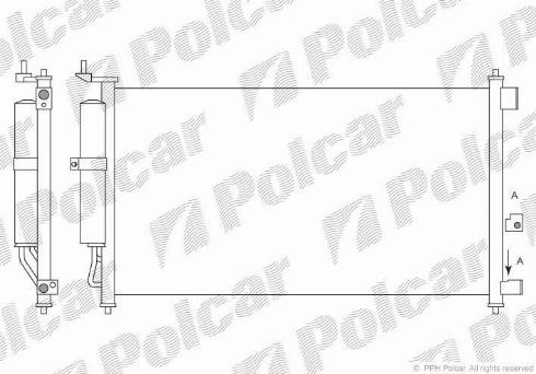 Polcar 2758K8C2 - Конденсатор, кондиціонер autocars.com.ua