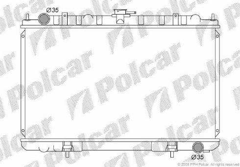 Polcar 276208-2 - Радиатор, охлаждение двигателя avtokuzovplus.com.ua