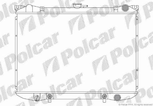 Polcar 2768081K - Радіатор, охолодження двигуна autocars.com.ua