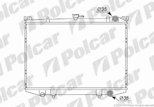 Polcar 276808-1 - Радіатор, охолодження двигуна autocars.com.ua