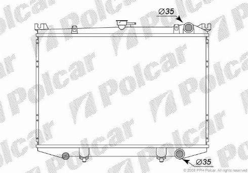 Polcar 2768082K - Радіатор, охолодження двигуна autocars.com.ua