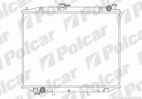 Polcar 2770084K - Радиатор, охлаждение двигателя autodnr.net