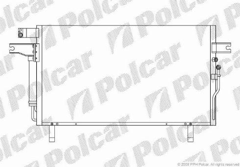 Polcar 2781K8C3 - Конденсатор, кондиціонер autocars.com.ua