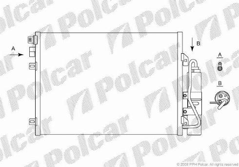 Polcar 2800K81X - Конденсатор, кондиціонер autocars.com.ua