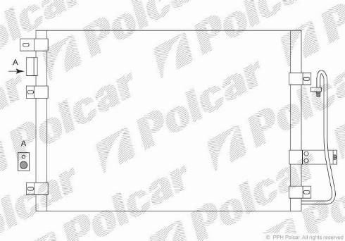 Polcar 2800K8C1 - Конденсатор, кондиціонер autocars.com.ua
