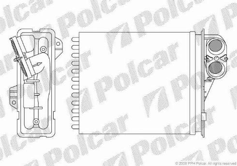 Polcar 2800N81X - Теплообмінник, опалення салону autocars.com.ua