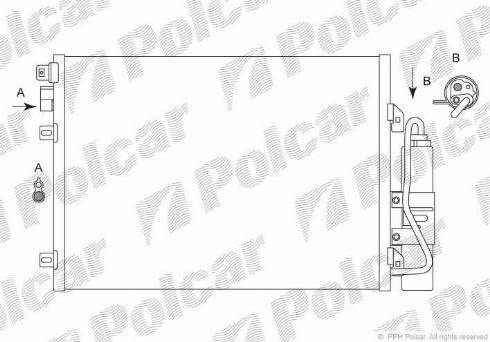 Polcar 2801K81X - Конденсатор, кондиціонер autocars.com.ua
