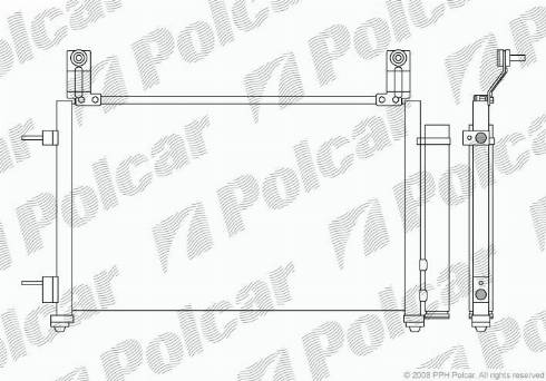 Polcar 2903K8C1 - Конденсатор, кондиціонер autocars.com.ua