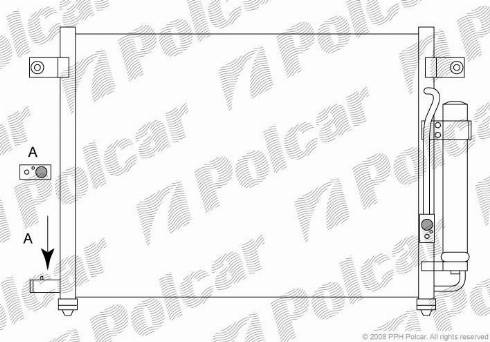 Polcar 2905K8C1 - Конденсатор, кондиціонер autocars.com.ua