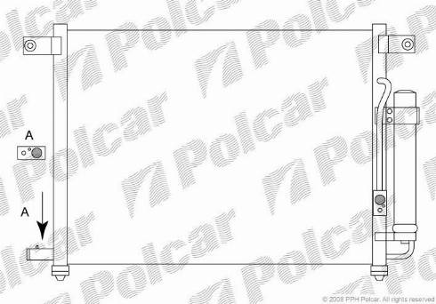 Polcar 2905K8C2 - Конденсатор, кондиціонер autocars.com.ua