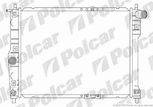 Polcar 291208-1 - Радиатор, охлаждение двигателя avtokuzovplus.com.ua