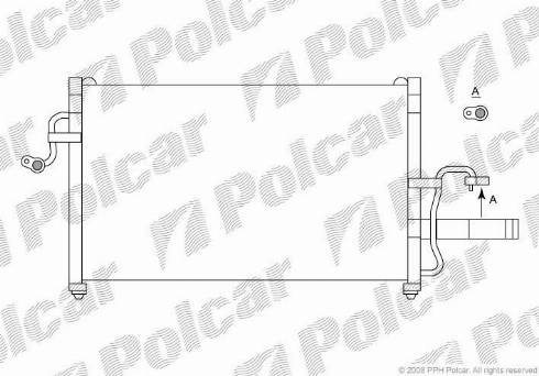 Polcar 2922K8C1 - Конденсатор, кондиціонер autocars.com.ua