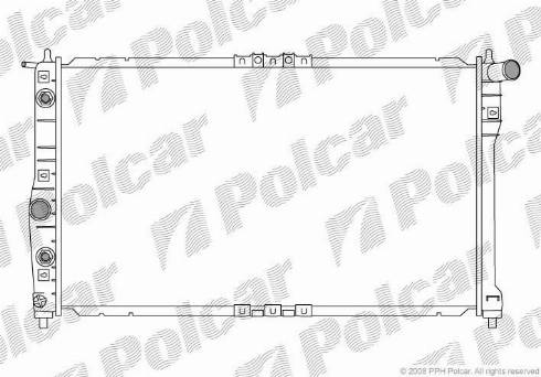 Polcar 292308A2 - Радіатор, охолодження двигуна autocars.com.ua