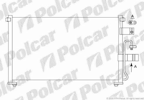 Polcar 2933K8C1 - Конденсатор, кондиціонер autocars.com.ua