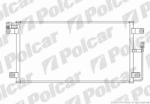 Polcar 2970K8C3 - Конденсатор кондиционера avtokuzovplus.com.ua