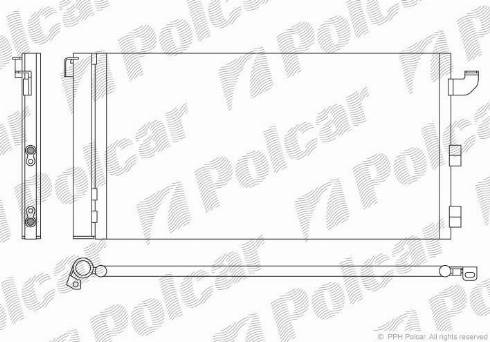 Polcar 3003K8C2 - Конденсатор, кондиціонер autocars.com.ua