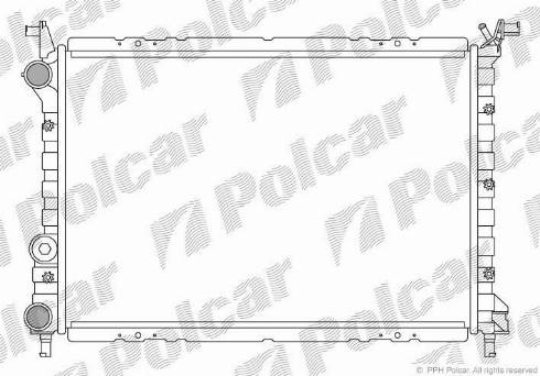 Polcar 300508A4 - Радіатор, охолодження двигуна autocars.com.ua