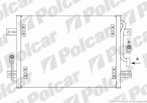 Polcar 3005K8C1 - Конденсатор, кондиціонер autocars.com.ua